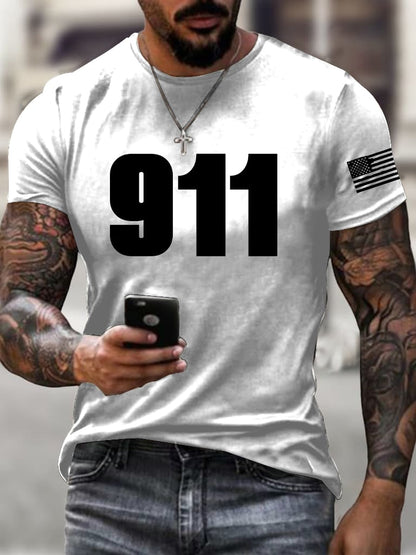Men's Patriots Day: Never Forget 9/11 Short-sleeved T-shirt