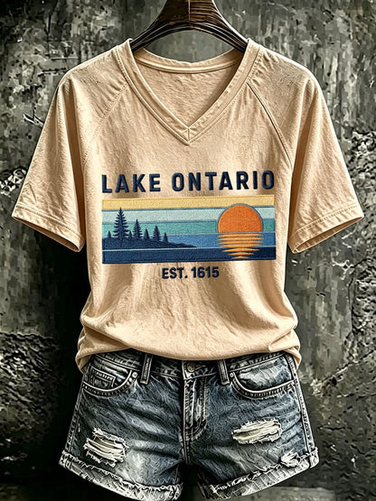Women's Casual Printed Short-Sleeve T-Shirt