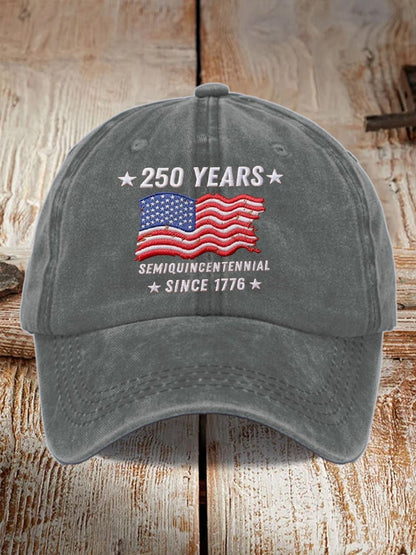 Unisex 250th Anniversary Vintage Washed Cap