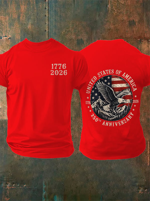 Men's 250th Anniversary Print Crew Neck T-Shirt
