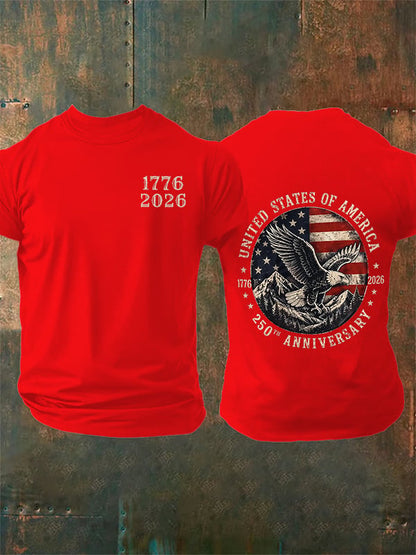 Men's 250th Anniversary Print Crew Neck T-Shirt