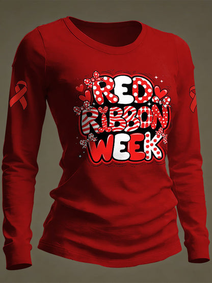 Women's Casual Print Long-Sleeve T-Shirt