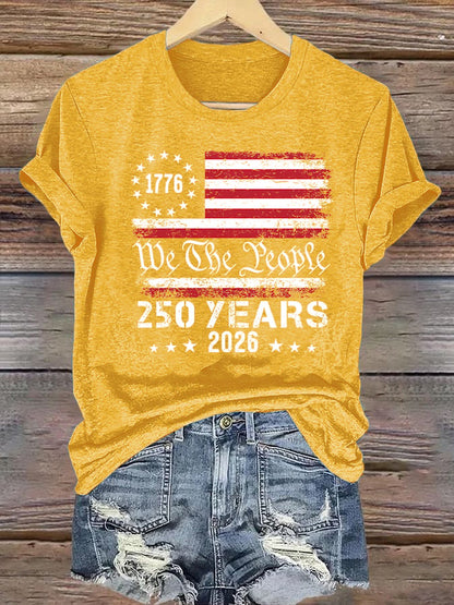 Women's  250 YEARS Print Round-Neck T-Shirt