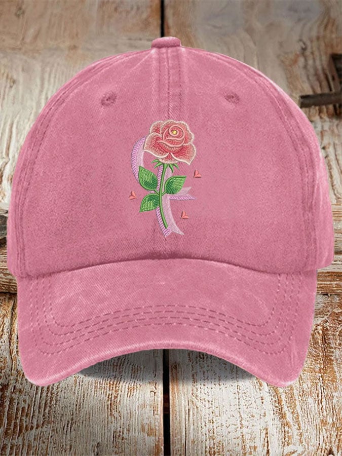 Unisex Breast Cancer Print Hat