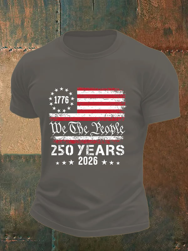 Men's 250 YEARS Print Round-Neck T-Shirt