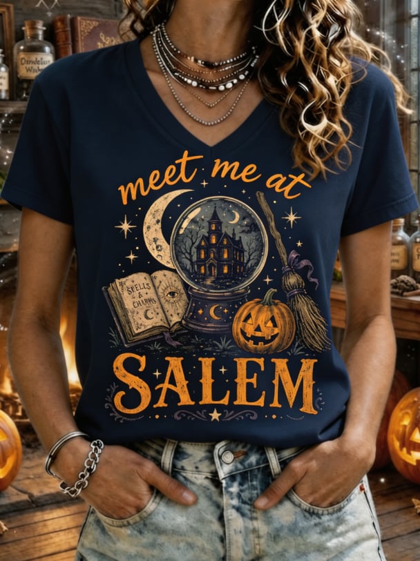 Meet Me At Salem Halloween Witchy T-Shirt