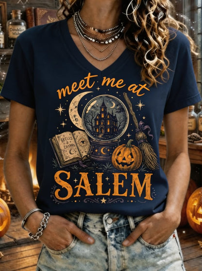 Meet Me At Salem Halloween Witchy T-Shirt
