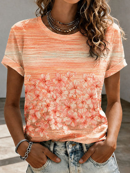 Women'S Breast Cancer Awareness Print Short Sleeve T-Shirt