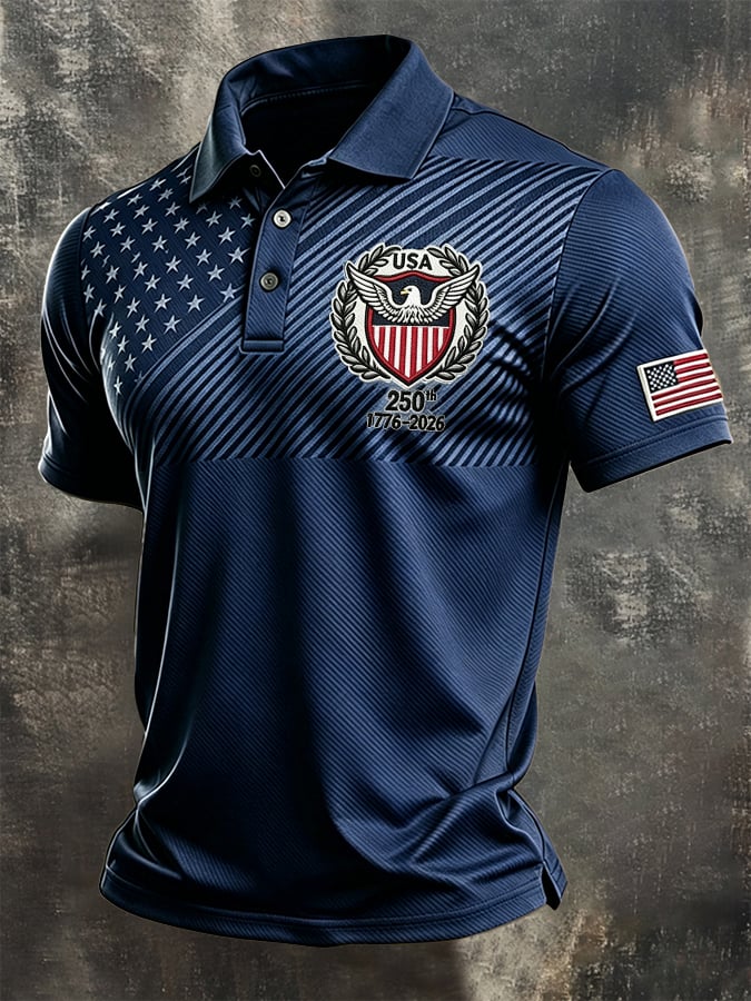 Men's U.S. 250th Anniversary Printed Polo Shirt
