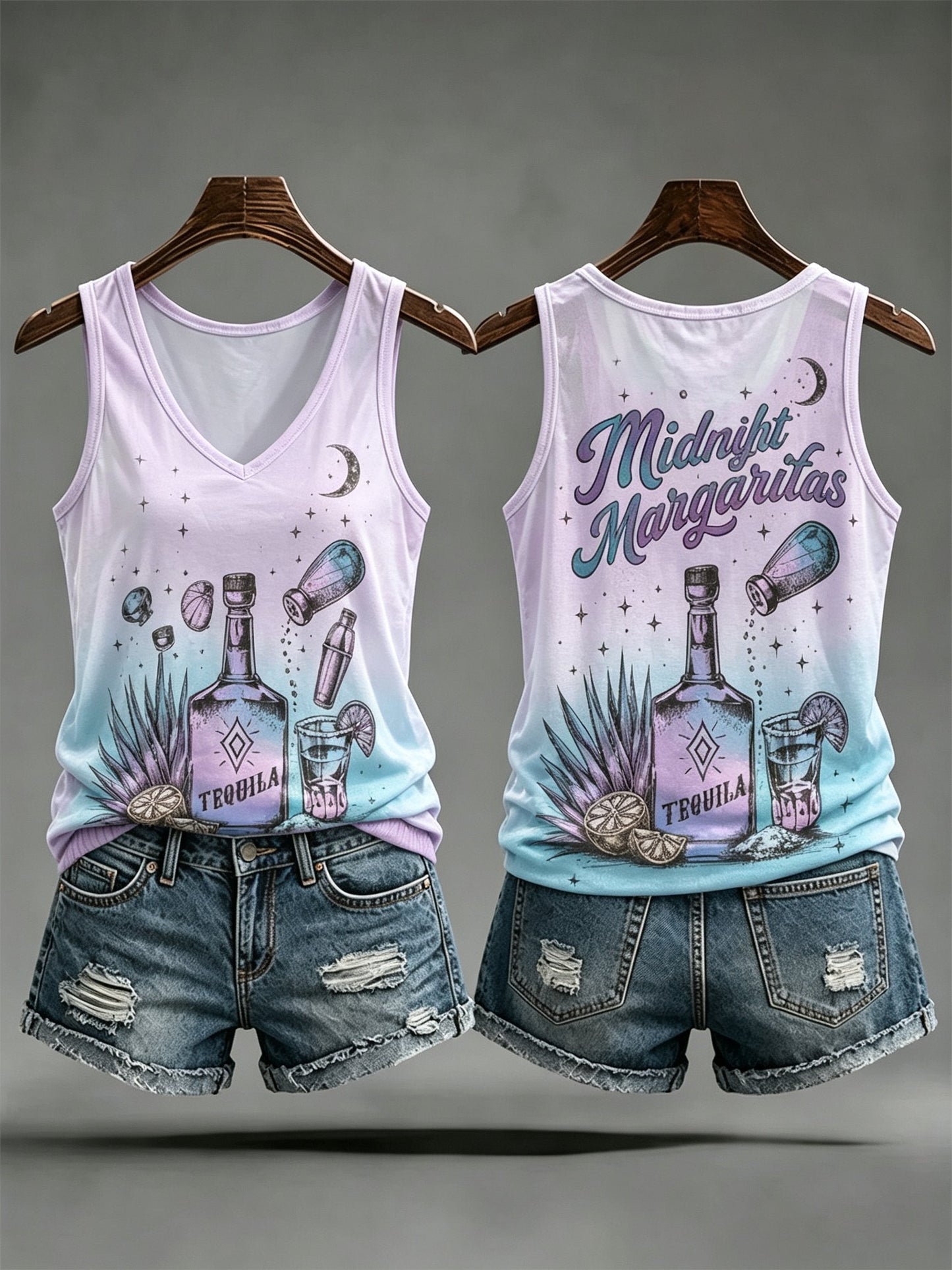 Women's Midnight Margaritas Print Tank Top