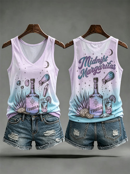 Women's Midnight Margaritas Print Tank Top