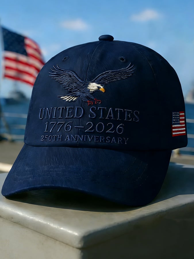 United States 250th Anniversary Print Baseball Cap