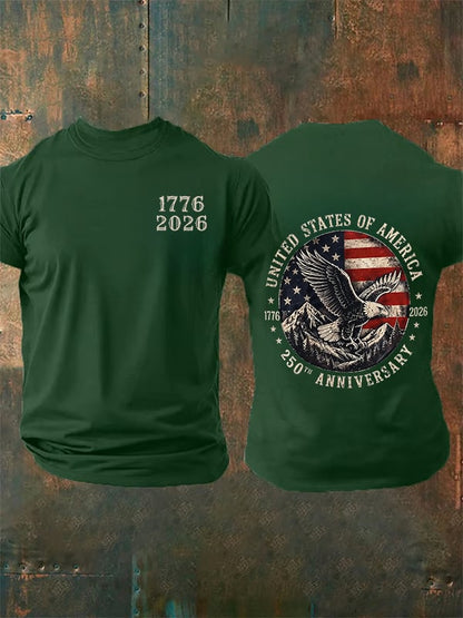 Men's 250th Anniversary Print Crew Neck T-Shirt