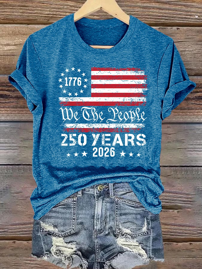 Women's  250 YEARS Print Round-Neck T-Shirt