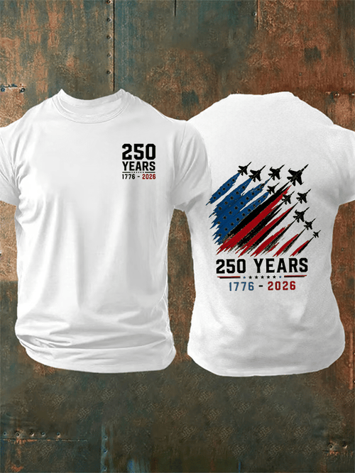 Men's Round-Neck 250 YEARS Printed T-Shirt