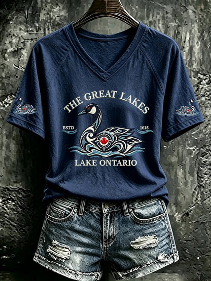 Women's Casual Printed Short-Sleeve T-Shirt