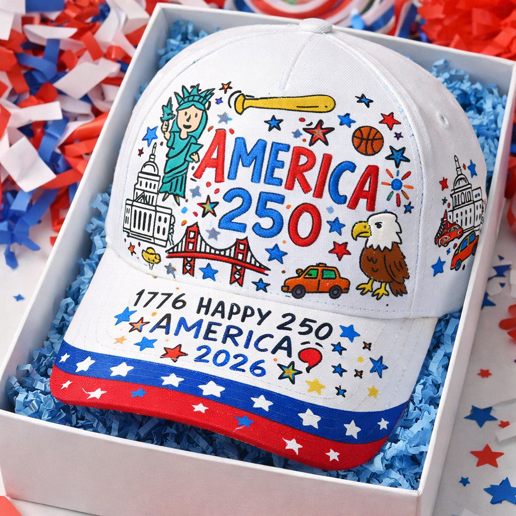 US 250th Anniversary Printed Casual Hat