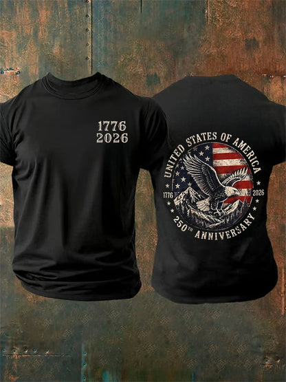 Men's 250th Anniversary Print Crew Neck T-Shirt