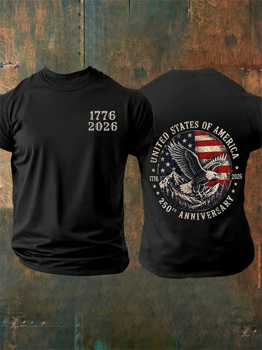 Men's 250th Anniversary Print Crew Neck T-Shirt