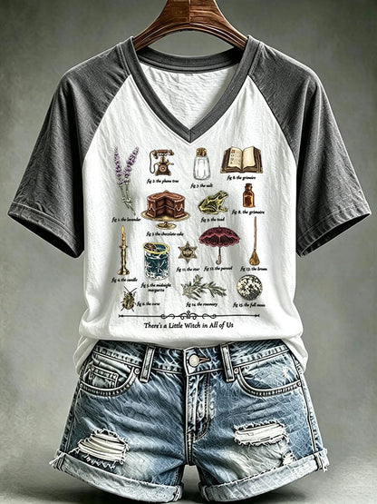 Women's There's A Little Witch In All Of Us Print Casual T-shirt