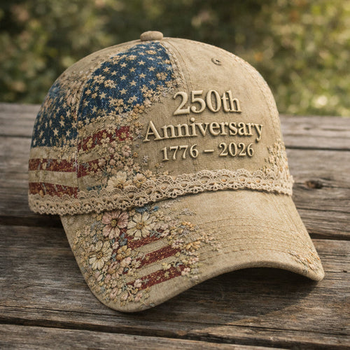 US 250th Anniversary Retro Floral Print Hat