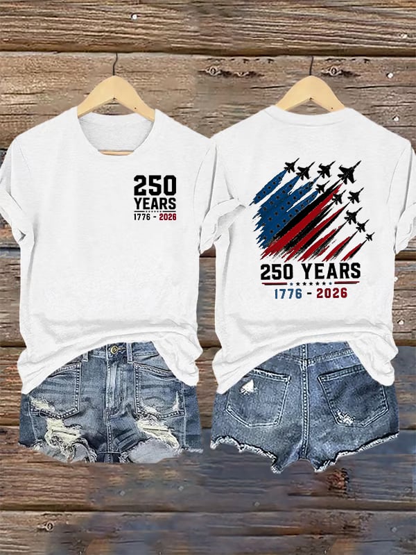 Women's  Round-Neck 250 YEARS Printed T-Shirt