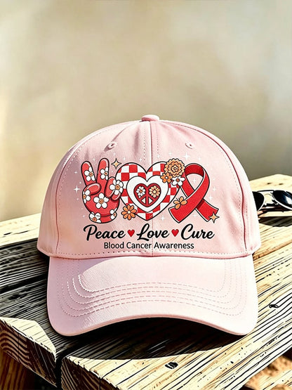 Unisex Blood Cancer Print Baseball Cap