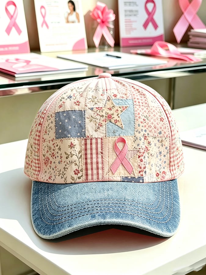 Unisex Pink Floral Print Hat
