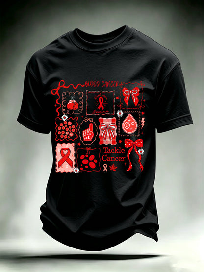 Men's Tackle Cancer Print T-Shirt