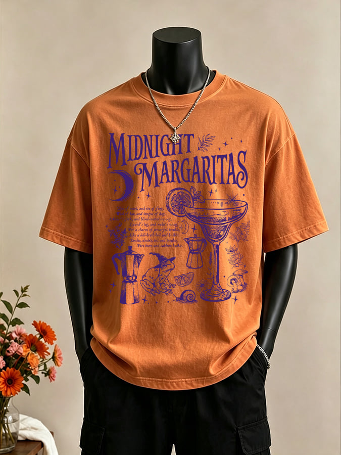 Men's Midnight Margaritas Print Casual T-shirt