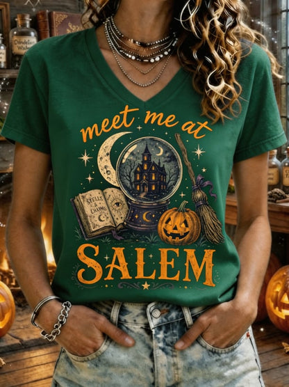 Meet Me At Salem Halloween Witchy T-Shirt