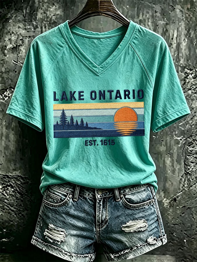 Women's Casual Printed Short-Sleeve T-Shirt