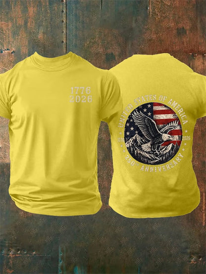 Men's 250th Anniversary Print Crew Neck T-Shirt