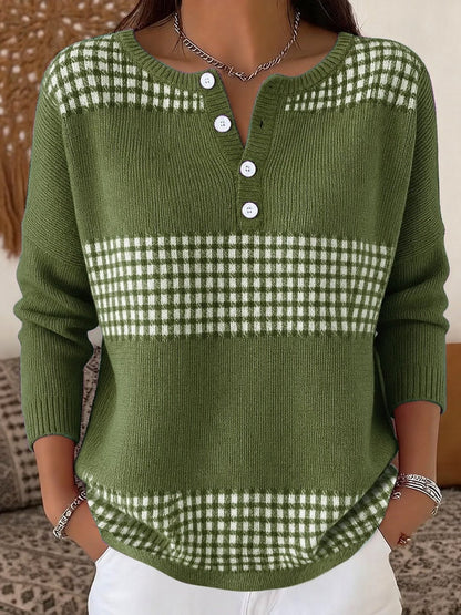 Women's Casual Henry Collar Top