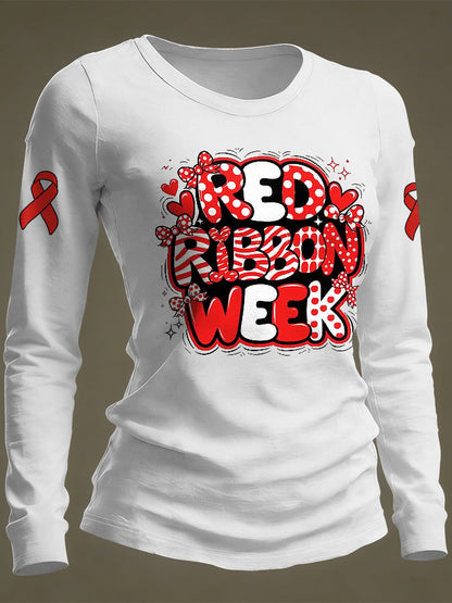 Women's Casual Print Long-Sleeve T-Shirt