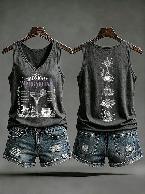 Women's Midnight Margaritas Printed Tank Top