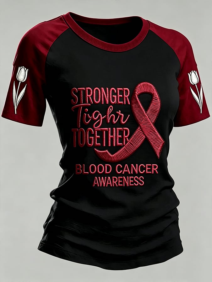 Women's Blood Cancer Awareness V-neck T-shirt