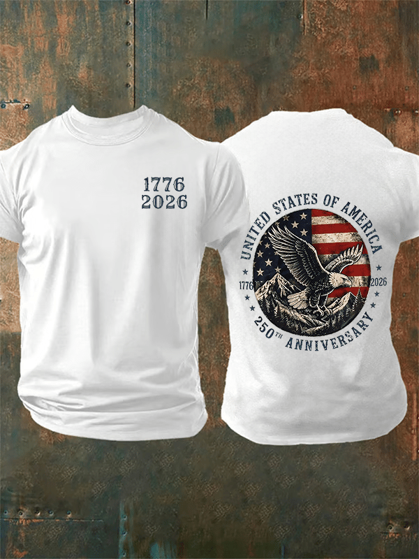 Men's 250th Anniversary Print Crew Neck T-Shirt