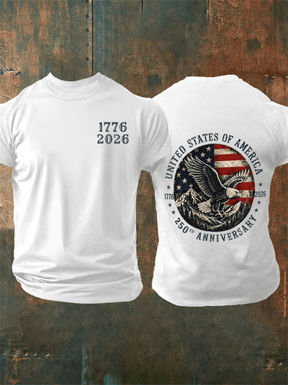 Men's 250th Anniversary Print Crew Neck T-Shirt