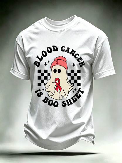 Men's BLOOD CANCER IS BOO SHEET Print T-Shirt