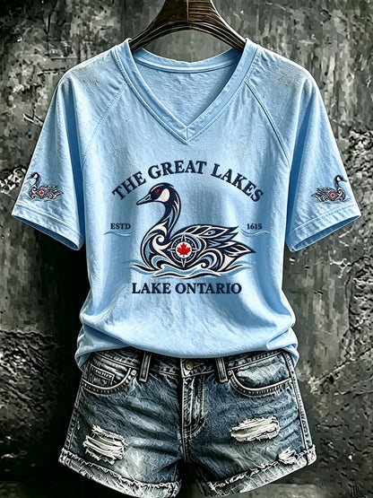Women's Casual Printed Short-Sleeve T-Shirt