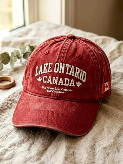 Retro Dear Lake Ontario We Hate Him Too Print Baseball Cap