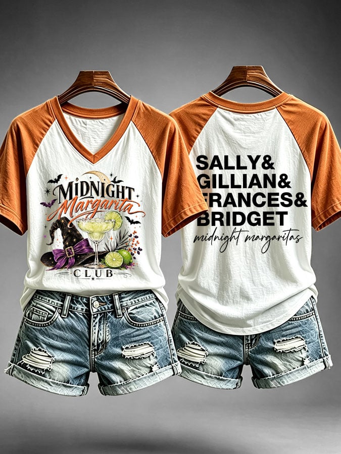Women's Midnight Margaritas Print Casual T-shirt