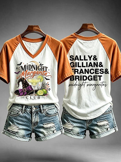 Women's Midnight Margaritas Print Casual T-shirt