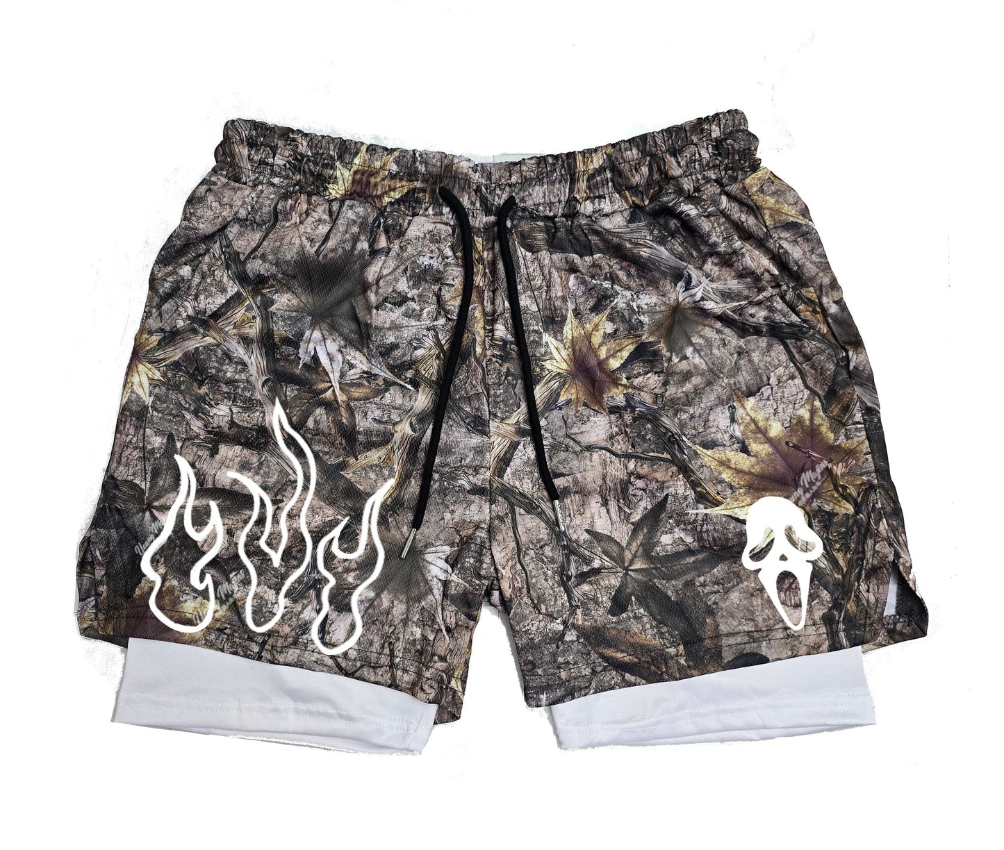 GhostFace " Fire Camo" Gym Shorts