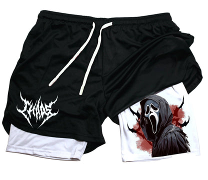 CHOAS "Ghost Face" Gym Shorts