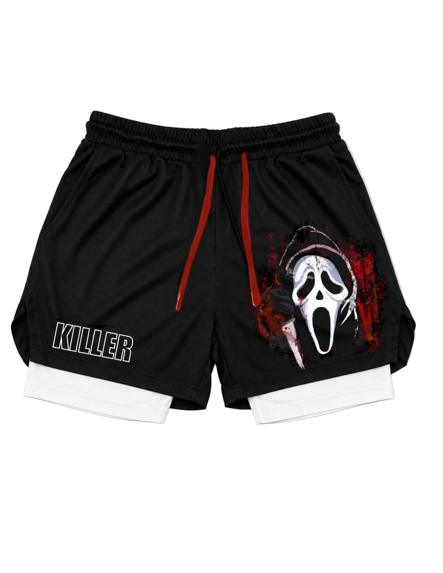 Ghost Face" Slice" Gym Shorts