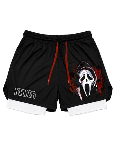 Ghost Face" Slice" Gym Shorts