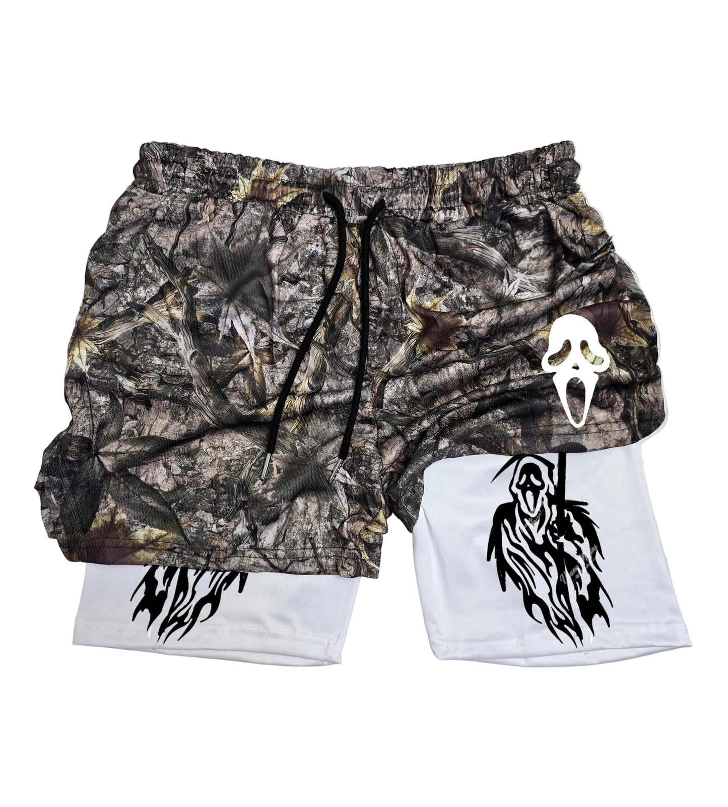 GhostFace  "Reaper  Camo" Gym Shorts