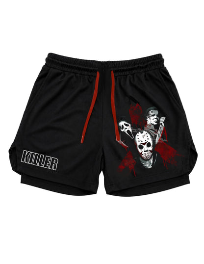 Slashers on Black" Gym Shorts